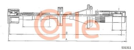 Трос спідометра COFLE S31311