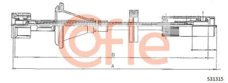 Трос спідометра COFLE S31315