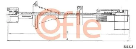 Трос спідометра COFLE S31315