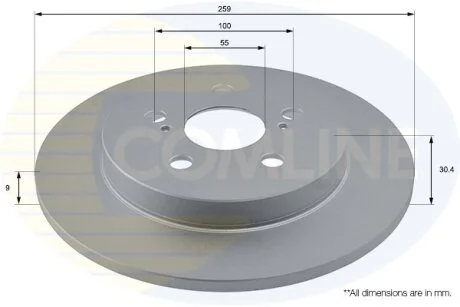 Comline - Диск гальмівний з покриттям COMLINE ADC01149