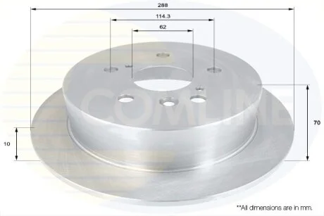 Comline - Диск гальмівний COMLINE ADC01159