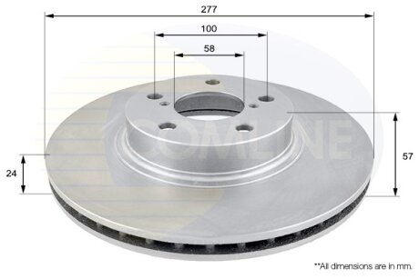 - Диск гальмівний вентильований COMLINE ADC0811V