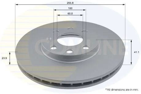 Comline - Диск гальмівний вентильований з покриттям COMLINE ADC1105V