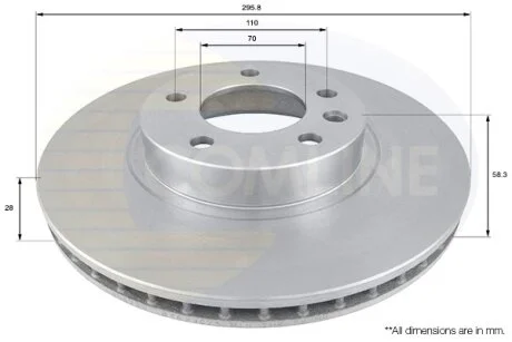 Comline - Диск гальмівний вентильований COMLINE ADC1118V