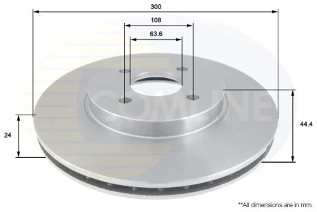 Comline - Диск гальмівний вентильований COMLINE ADC1220V
