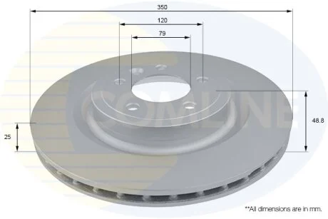 Comline - Диск гальмівний вентильований з покриттям COMLINE ADC1282V