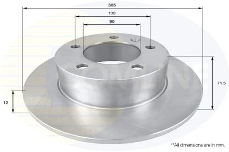 Comline - Диск гальмівний з покриттям COMLINE ADC2700