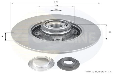 Comline - Диск гальмівний з покриттям COMLINE ADC3002