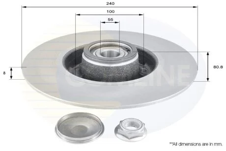 Comline - Диск гальмівний з покриттям COMLINE ADC3010