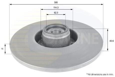Comline - Диск гальмівний з покриттям COMLINE ADC3024
