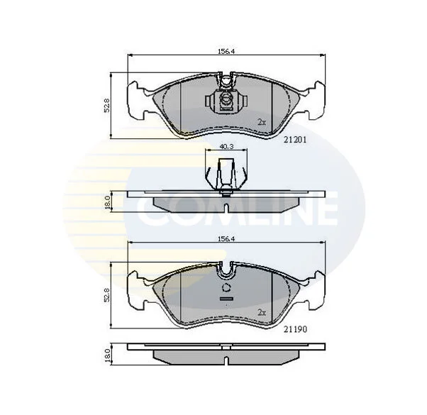 Comline - Гальмівні колодки до дисків COMLINE CBP01007 (фото 1)