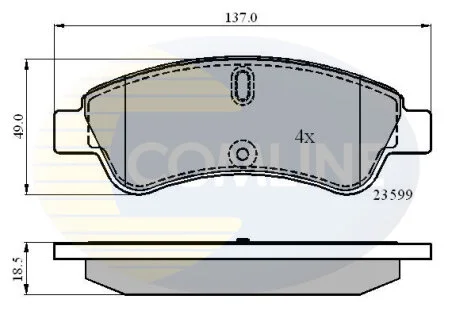 Comline - Гальмівні колодки до дисків COMLINE CBP01033