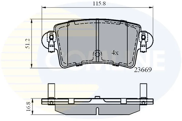 Comline - Гальмівні колодки до дисків COMLINE CBP01036 (фото 1)
