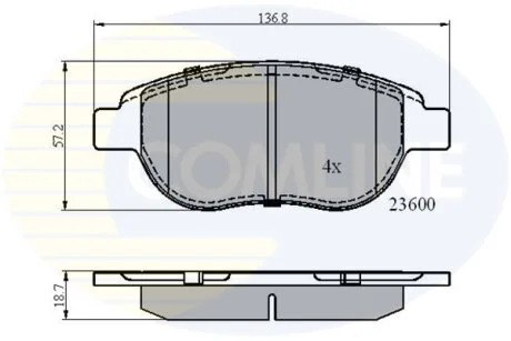 Comline - Гальмівні колодки до дисків COMLINE CBP01038