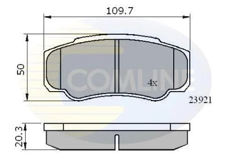 Comline - Гальмівні колодки до дисків COMLINE CBP01042