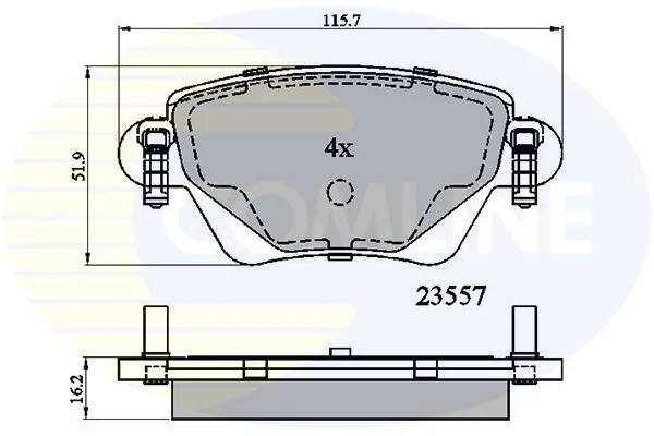 Comline - Гальмівні колодки до дисків COMLINE CBP01114 (фото 1)