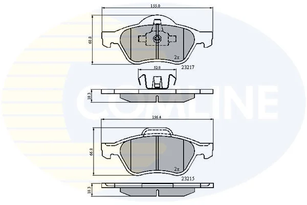 Comline - Гальмівні колодки до дисків COMLINE CBP01115 (фото 1)