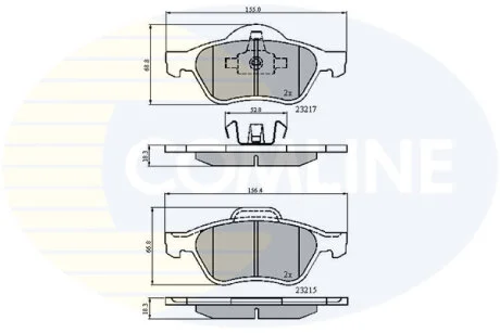 Comline - Гальмівні колодки до дисків COMLINE CBP01115
