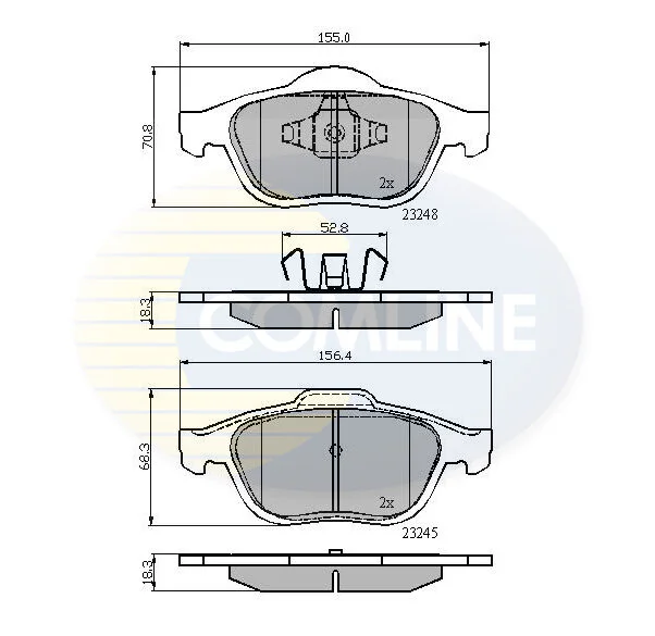 Comline - Гальмівні колодки до дисків COMLINE CBP01116 (фото 1)