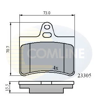 Comline - Гальмівні колодки до дисків COMLINE CBP01122 (фото 1)