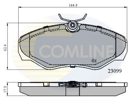 Comline - Гальмівні колодки до дисків COMLINE CBP01127