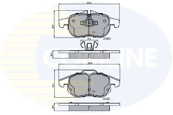 Comline - Гальмівні колодки до дисків COMLINE CBP01137 (фото 1)