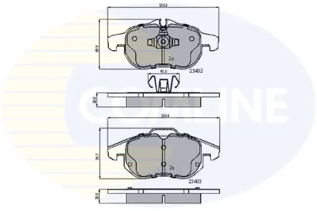 Comline - Гальмівні колодки до дисків COMLINE CBP01137