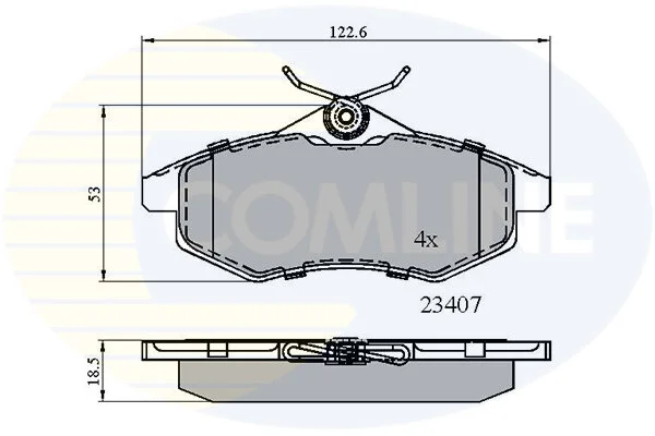 Comline - Гальмівні колодки до дисків COMLINE CBP01145 (фото 1)