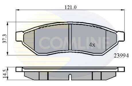 - Гальмівні колодки до дисків COMLINE CBP01190