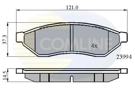Comline - Гальмівні колодки до дисків COMLINE CBP01190