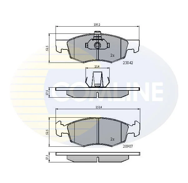 Comline - Гальмівні колодки до дисків COMLINE CBP01221 (фото 1)