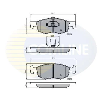 Comline - Гальмівні колодки до дисків COMLINE CBP01221