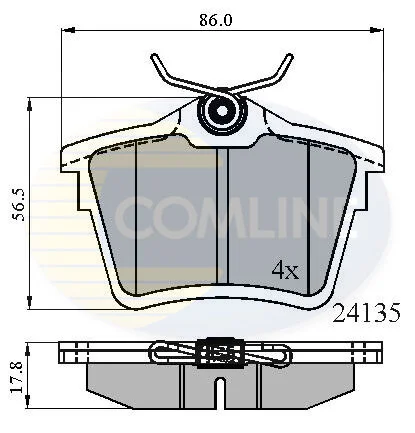 Comline - Гальмівні колодки до дисків COMLINE CBP01252 (фото 1)
