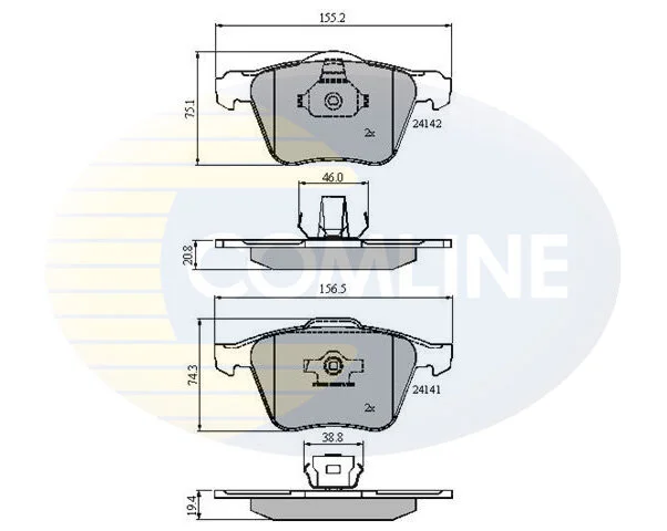 Comline - Гальмівні колодки до дисків COMLINE CBP01280 (фото 1)