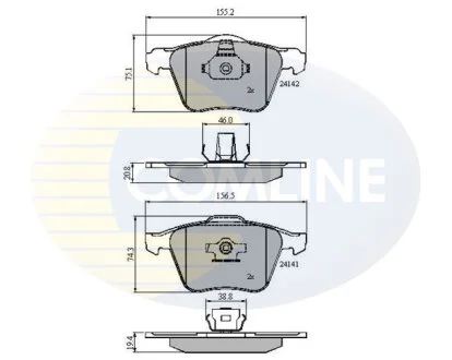 Comline - Гальмівні колодки до дисків COMLINE CBP01280