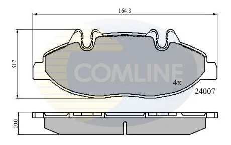 Comline - Гальмівні колодки до дисків COMLINE CBP01305