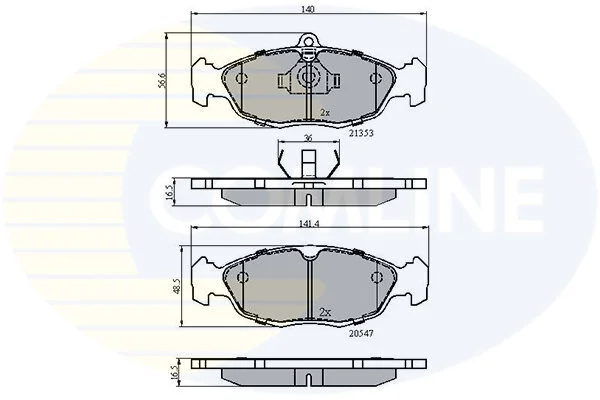 Comline - Гальмівні колодки до дисків COMLINE CBP0134 (фото 1)