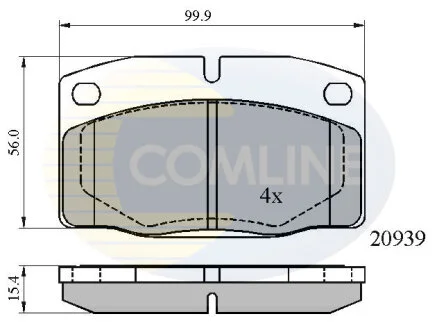 Comline - Гальмівні колодки до дисків COMLINE CBP0135
