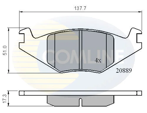 Comline - Гальмівні колодки до дисків COMLINE CBP0136 (фото 1)