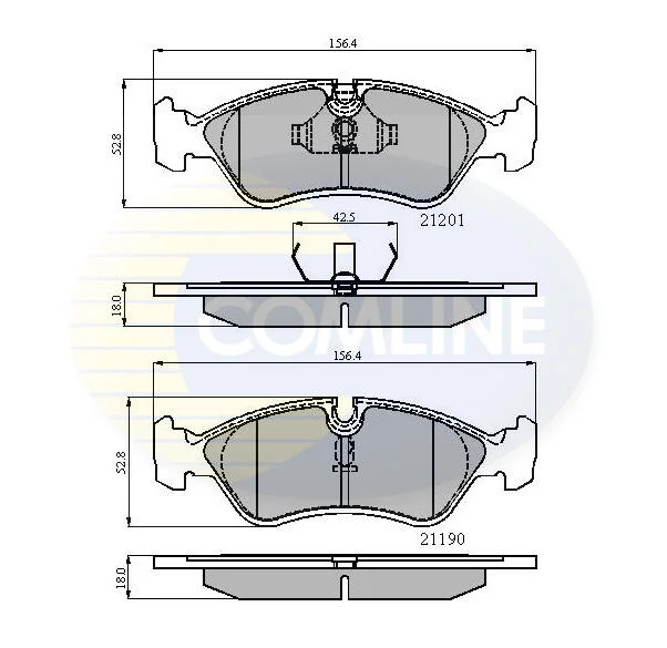 Comline - Гальмівні колодки до дисків COMLINE CBP0150 (фото 1)