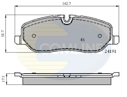 Comline - Гальмівні колодки до дисків COMLINE CBP01533