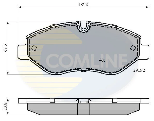 Comline - Гальмівні колодки до дисків COMLINE CBP01555 (фото 1)