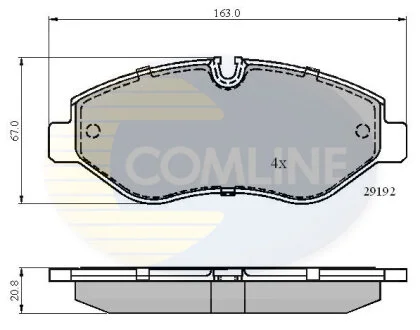 Comline - Гальмівні колодки до дисків COMLINE CBP01555