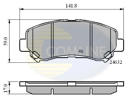 Comline - Гальмівні колодки до дисків COMLINE CBP01577 (фото 1)