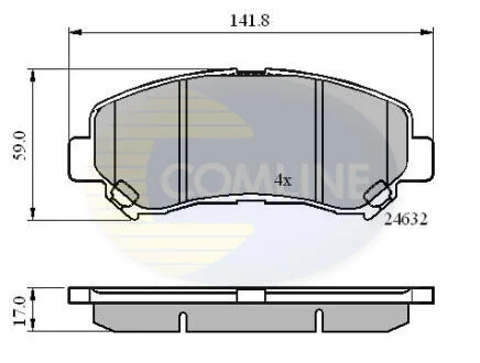 Comline - Гальмівні колодки до дисків COMLINE CBP01577