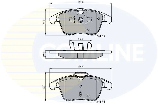 Comline - Гальмівні колодки до дисків COMLINE CBP01591 (фото 1)
