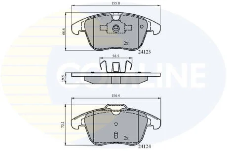 Comline - Гальмівні колодки до дисків COMLINE CBP01591