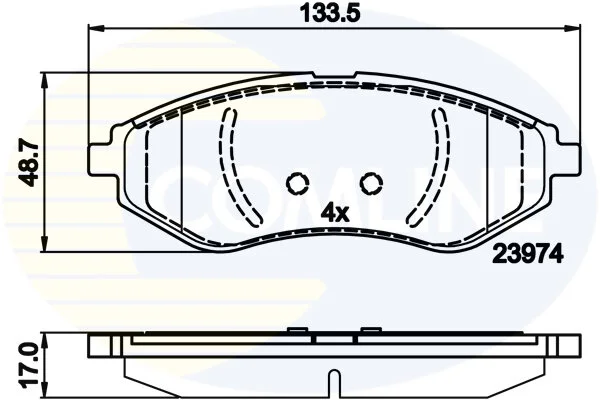 Comline - Гальмівні колодки до дисків COMLINE CBP01598 (фото 1)