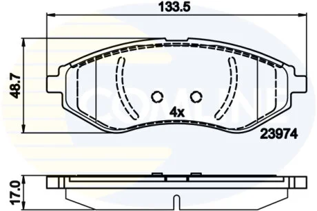 Comline - Гальмівні колодки до дисків COMLINE CBP01598