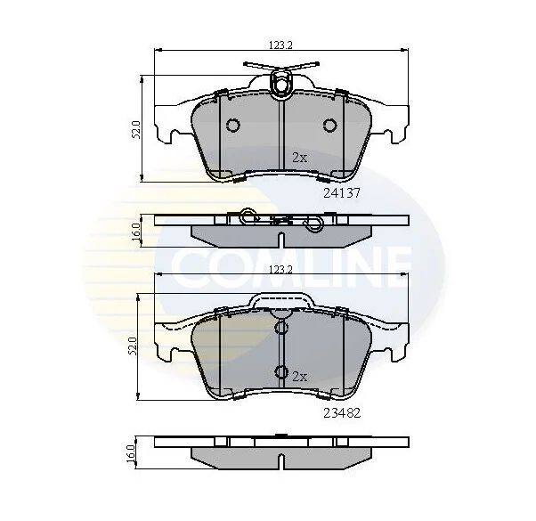 Comline - Гальмівні колодки до дисків COMLINE CBP01599 (фото 1)